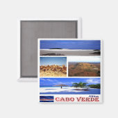 Aimant zCV022 CAPE VERDE, Mosaïque, Afrique, Réfrigérateu (Recto/Verso)