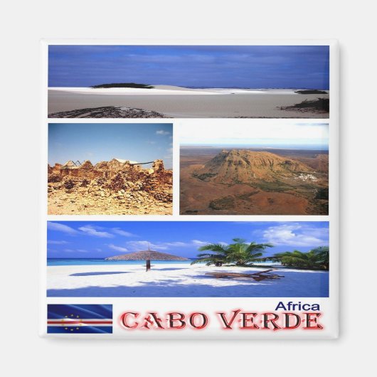 Aimant zCV022 CAPE VERDE, Mosaïque, Afrique, Réfrigérateu (Devant)