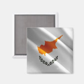 Aimant zCY002 agitant le DRAPEAU CHYPRIOT, Chypre, réfrig (Recto/Verso)