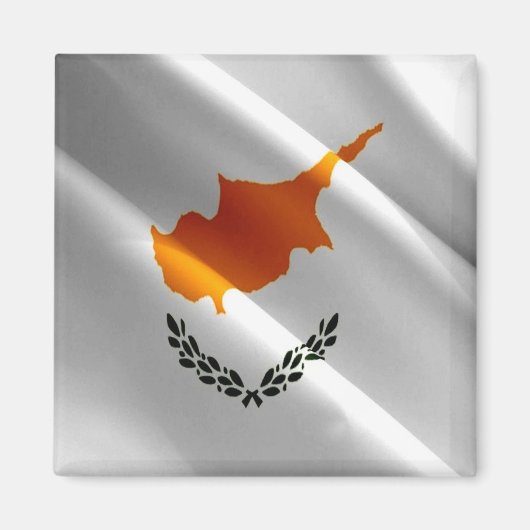 Aimant zCY002 agitant le DRAPEAU CHYPRIOT, Chypre, réfrig (Devant)