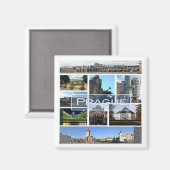 Aimant zCZ004 PRAGUE République tchèque - Fridge (Recto/Verso)