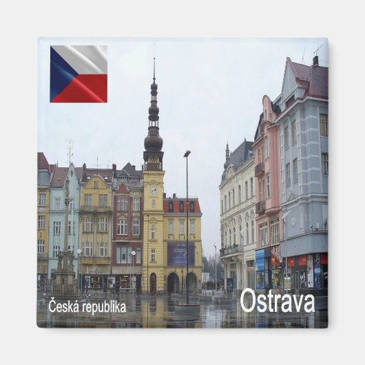 Aimant zCZ012 OSTRAVA République tchèque, Fridge (Devant)