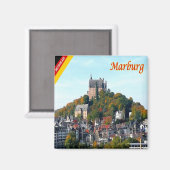 Aimant zDE005 Château de MARBURG Allemagne, (Recto/Verso)