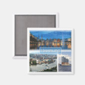 Aimant zDE021 HAMBURG Allemagne, Fridge (Recto/Verso)