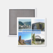 Aimant zDE032 THE RHINE VALLEY Allemagne - Réfrigérateur (Recto/Verso)