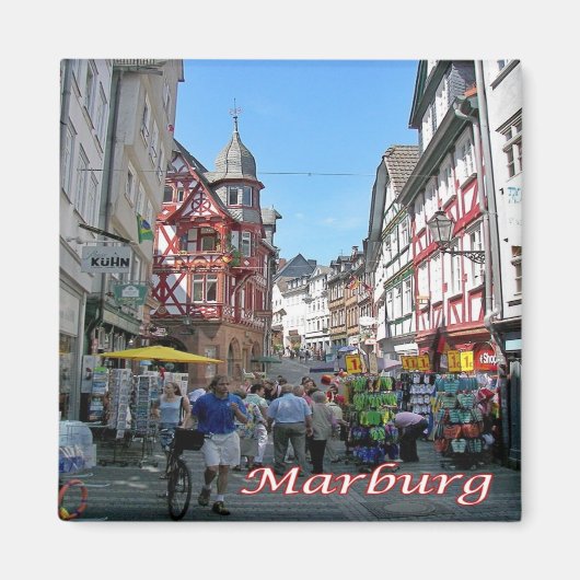 Aimant zDE101 MARBURG Wettergasse Allemagne, Fridge (Devant)