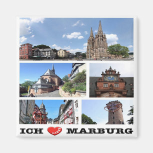 Aimant zDE102 MARBURG I LOVE - Allemagne - Fridge
