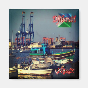 Aimant zDJ004 Port DJIBOUTI, Afrique, Frigo