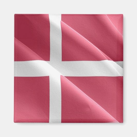 Aimant zDK002 DANOIS agitant DRAPEAU Danemark, Frigo (Devant)