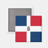 Aimant zDO001 RÉPUBLIQUE DOMINICAINE, Drapeau, Amérique, (Recto/Verso)