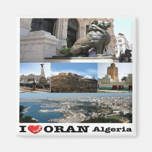 Aimant zDZ007 ORAN I Love, Mosaic Algeria, Africa, Fridge