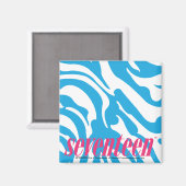 Aimant Zebra Aqua (Recto/Verso)