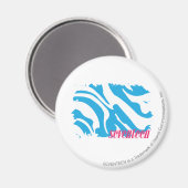 Aimant Zebra Aqua 4 (Recto/Verso)