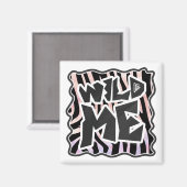 Aimant Zebra Black and Pink Wild me (Recto/Verso)
