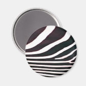 Aimant Zebra Black and White Stripes Imprimer (Recto/Verso)