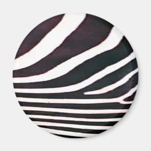 Aimant Zebra Black and White Stripes Imprimer