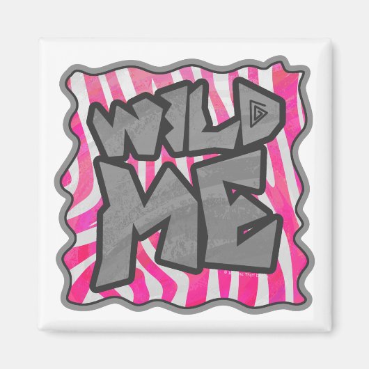 Aimant Zebra Hot Rose et White Wild Me (Devant)