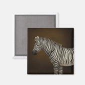 Aimant Zebra Illustration Faune exotique (Recto/Verso)