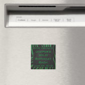 Aimant Zebra Monogramme noir et vert (In Situ (Lave-vaisselle))