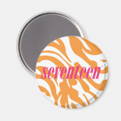 Aimant Zebra Orange (Recto/Verso)