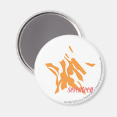 Aimant Zebra Orange 3 (Recto/Verso)