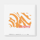 Aimant Zebra Orange 4 (Devant)