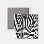 Aimant Zebra portrait noir et blanc (Recto/Verso)