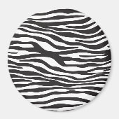 Aimant Zebra Print, Zebra Stripes, Noir Et Blanc (Devant)