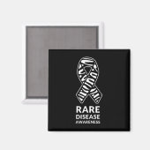 Aimant Zebra Ribbon Sensibilisation Rare Maladie Minimali (Recto/Verso)