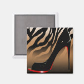 Aimant "Zebra Stiletto" (tan) de Cheryl Daniels (Recto/Verso)