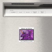 Aimant Zebra Unicorns avec une note inspirante (In Situ (Lave-vaisselle))