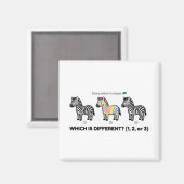 Aimant Zebra Which Is Different (Recto/Verso)