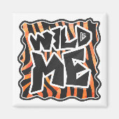 Aimant Zèbre de Black et Orange Wild Me (Devant)