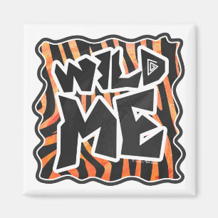 Aimant Zèbre de Black et Orange Wild Me