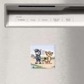 Aimant zèbre et guépard de police mignons (In Situ (Lave-vaisselle))