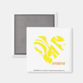 Aimant Zèbre Jaune 4 (Recto/Verso)