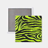 Aimant Zèbre jaune et noir (Recto/Verso)