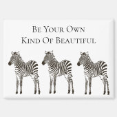 Aimant Zèbre noir chic (Recto)