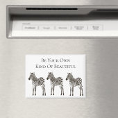 Aimant Zèbre noir chic (In Situ (Lave-vaisselle))