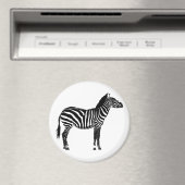 Aimant Zèbre - Noir et Blanc (In Situ (Lave-vaisselle))