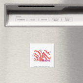 Aimant Zèbre rose 4 (In Situ (Lave-vaisselle))