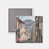 Aimant zEC009 QUITO, Vieille Ville, Amérique, Réfrigérate (Recto/Verso)