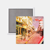 Aimant zEG012 HURGHADA, Mer Rouge, Égypte, Afrique, Réfri (Recto/Verso)