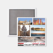 Aimant zEG027 VALLÉE DU ROI, Egypte, Mosaïque, Réfrigérat (Recto/Verso)