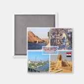 Aimant zEG056 CAIRO, Egypte, Mosaïque, Afrique, Réfrigéra (Recto/Verso)