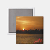 Aimant zEG057 LUXOR à la nuit, Vallée du Nil, Egypte, Réf (Recto/Verso)