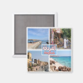 Aimant zEG058 HURGHADA, Mosaïque, Égypte, Afrique, Réfrig (Recto/Verso)