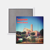 Aimant zEH004 LAAYOUNE, Sahara Occidental, Afrique, Réfri (Recto/Verso)