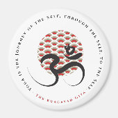 Aimant Zen Asiatique Rouge Soleil Yoga Moderne Calligraph (Devant)