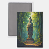 Aimant Zen dans la Grove de Bambou (Recto/Verso)